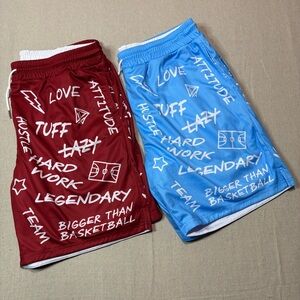 Lot Of 2 Bigger Than Basketball Emotions Reversible Shorts Men’s Size 2XL